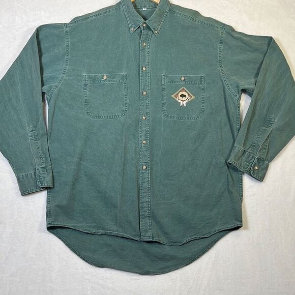 Vintage Buffalo Graphics button down shirt-‎ Men XL - Picture 1 of 7